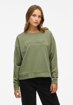 LANGÄRMELIGES  RUNDHALS - Sweatshirt - green olive
