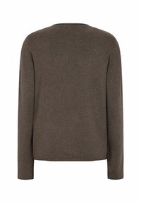 Soft Rebels O-NECK ROLL EDGE - Trui - coffee quartz melange