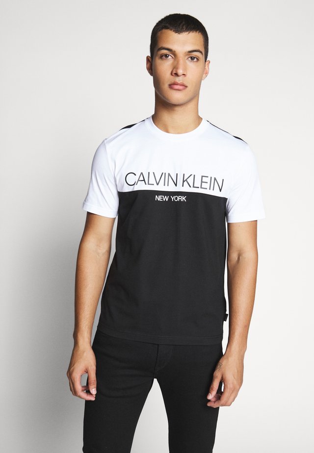 COLOR BLOCK LOGO - Camiseta estampada - white