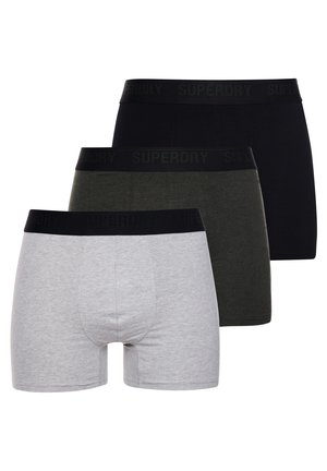 3 PACK - Boxer aderenti - schwarz grau grün
