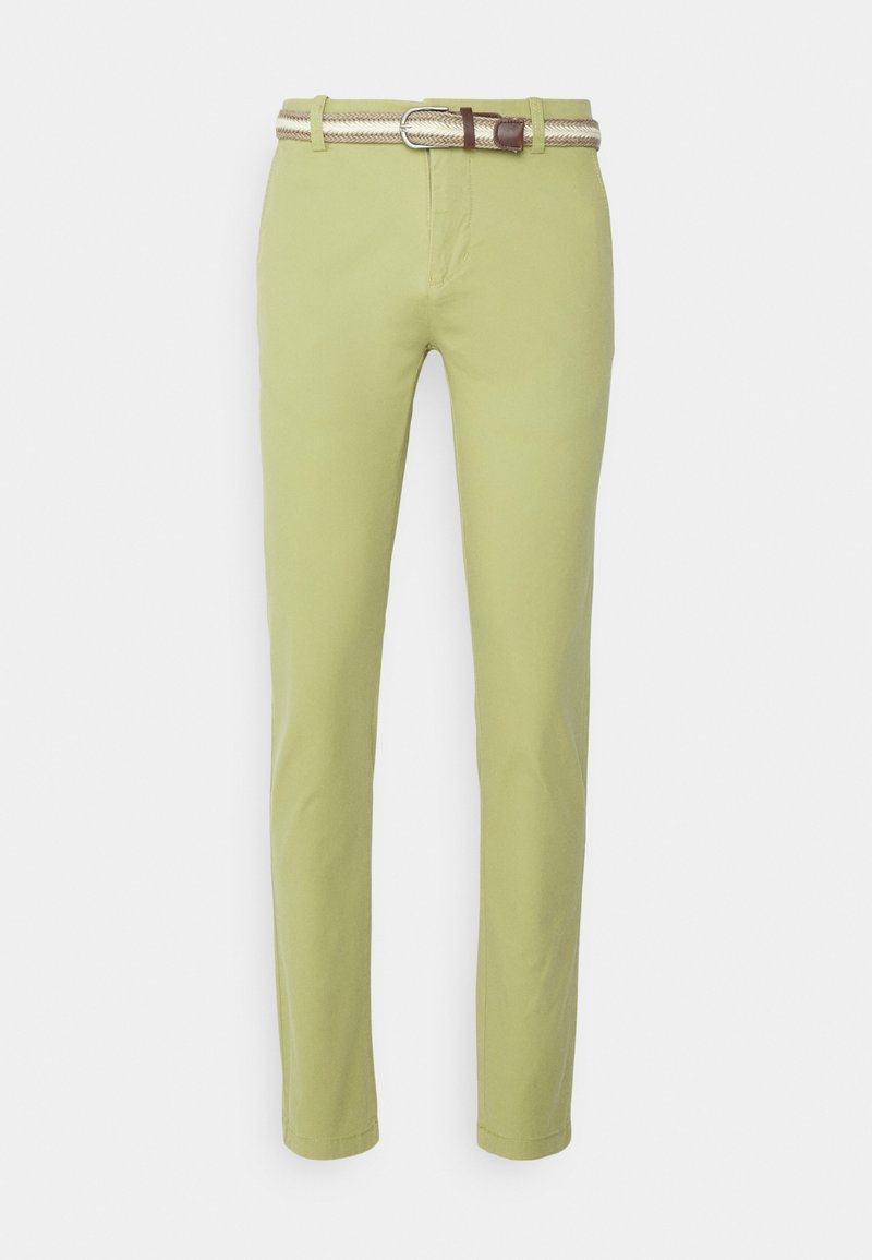 Lindbergh SLIM FIT SUPERFLEX PANTS BELT - Chinos - khaki