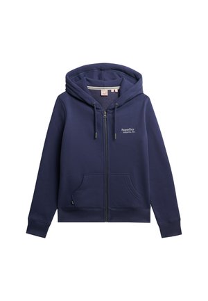 Superdry & Co, SUPERDRY ATHLETIC ESSENTIALS LOGO ZIP HOODIE.. - Sudadera con cremallera - mariner navy