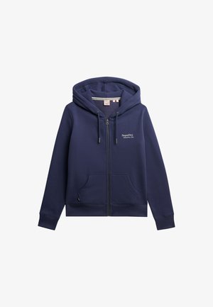 Superdry & Co, SUPERDRY ATHLETIC ESSENTIALS LOGO ZIP HOODIE.. - Sudadera con cremallera - mariner navy