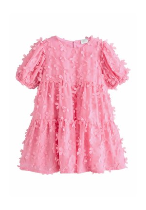 Next, REGULAR FIT - SHORT SLEEVE 3D FLOWERS DRESS . - Vestito elegante - bright pink