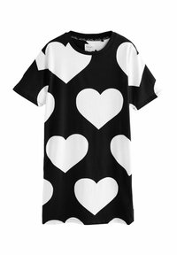 Next REGULAR FIT  - Camicia da notte - black white heart
