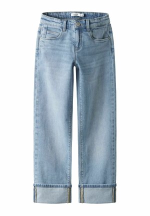 FOLD-UP - Tiesaus kirpimo džinsai - light blue denim