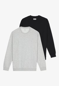UNISEX 2 PACK - Sweatshirt - black/mottled light grey