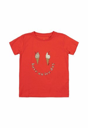 Print T-shirt - poppy red