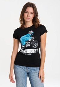 LOGOSHIRT SESAMSTRASSE - KRÜMELMONSTER DARK SIDE - Camiseta Estampada Schwarz S3421d08b Q11