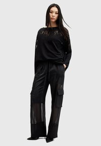 AllSaints RITA SNAKE TEE - Topper langermet - black