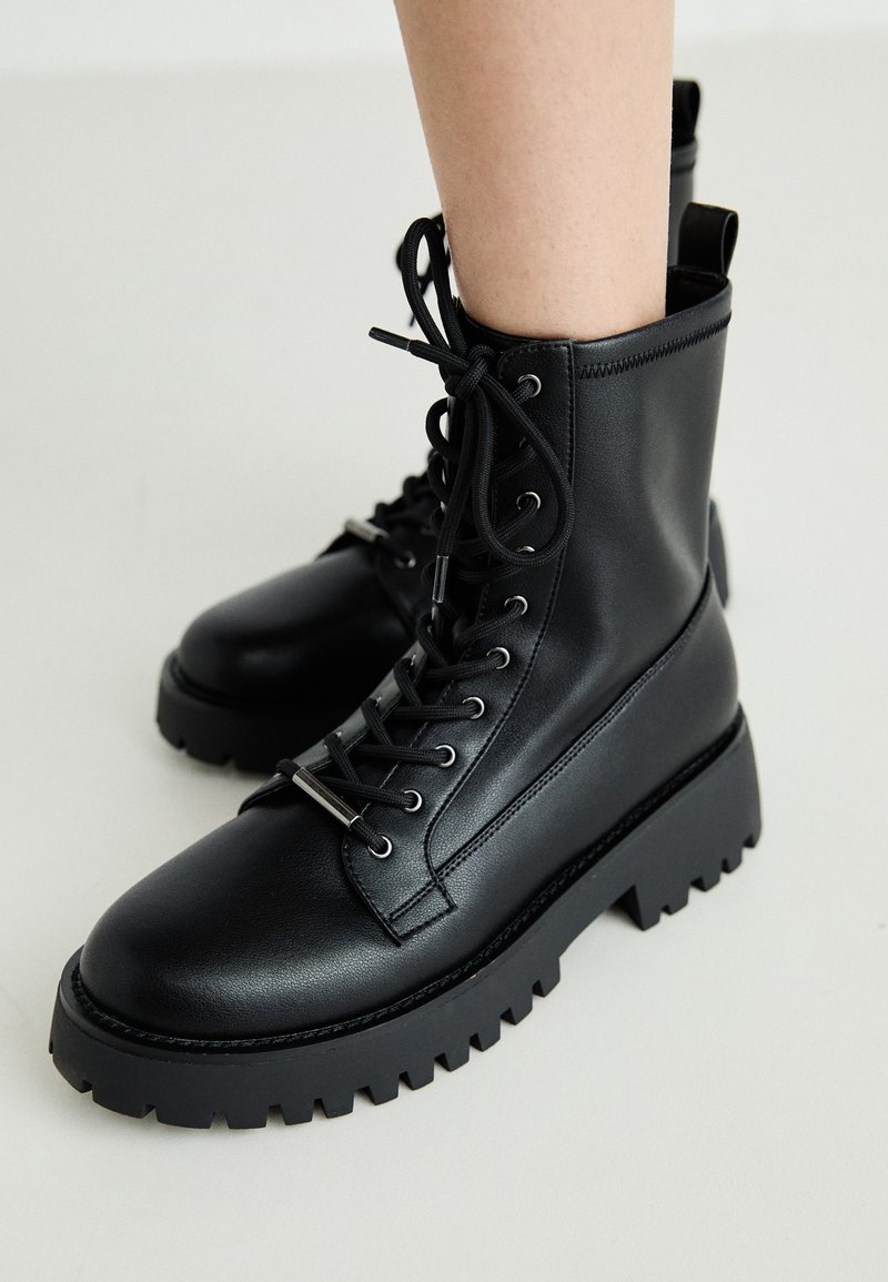 Steve Madden DAYTON Plateaustiefelette black/schwarz Zalando