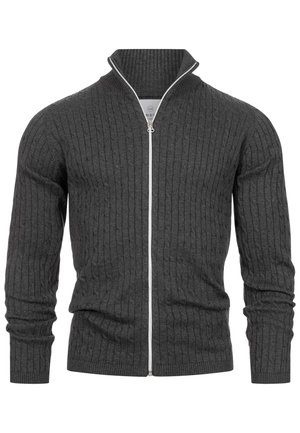 CABLE - Cardigan - charcoal mix