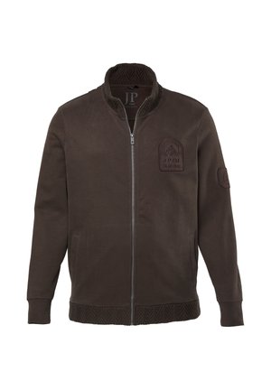 JP1880, SWEAT JACKET, PATTERNED CUFFS, ZIP, UP TO 8XL - Sudadera con cremallera - hazelnut