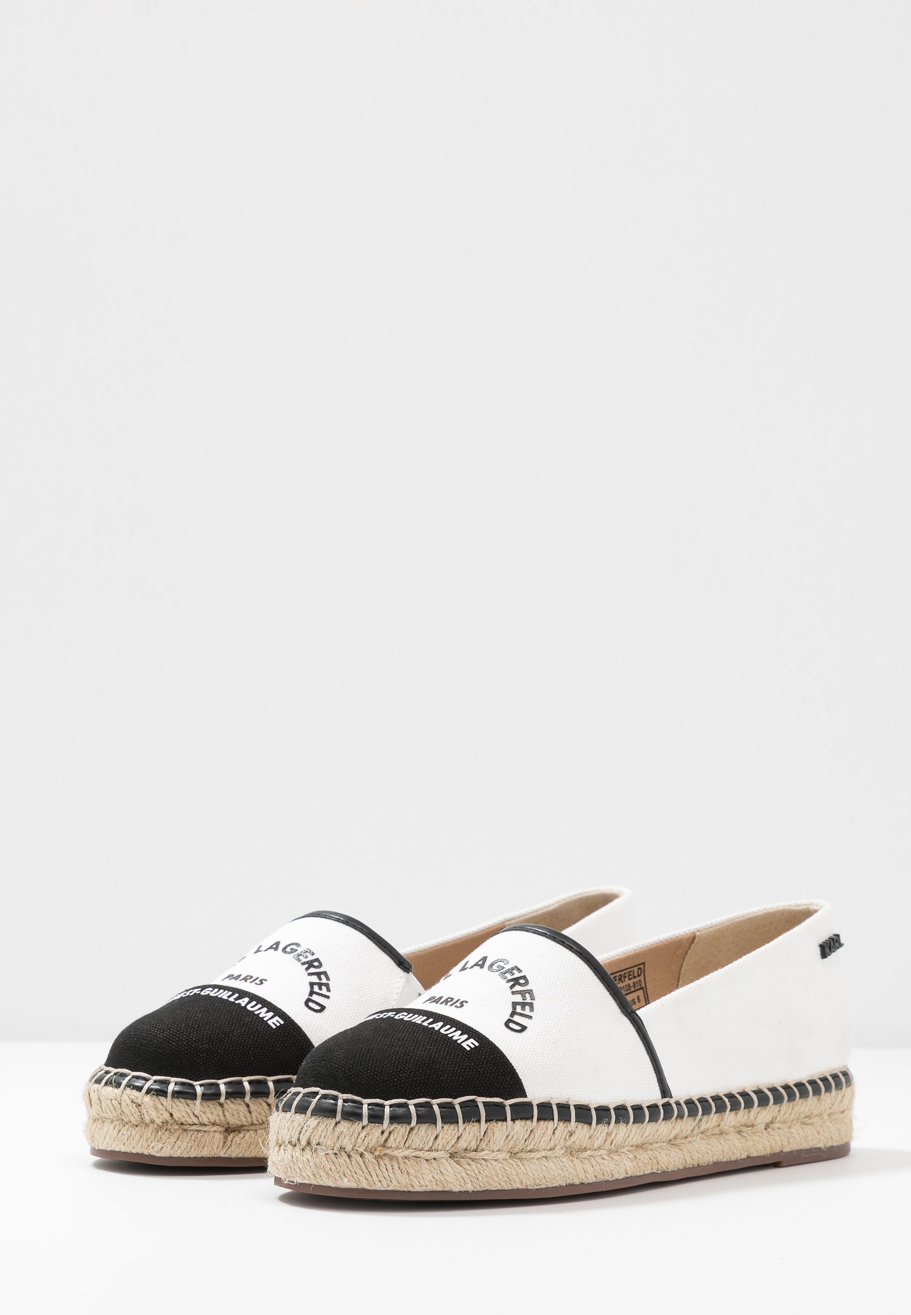 KAMINI MAISON SLIP ON Espadrillos whiteblack KAMINI MAISON SLIP ON Espadrillos whiteblack