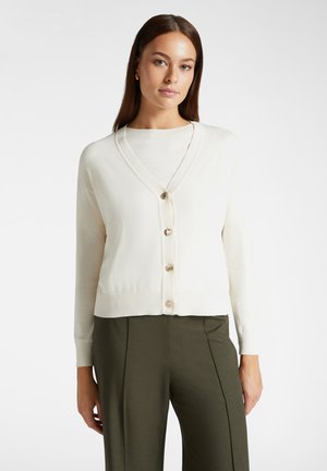 BOXY CON BOTTONI CON LOGO - Cardigan - bianco