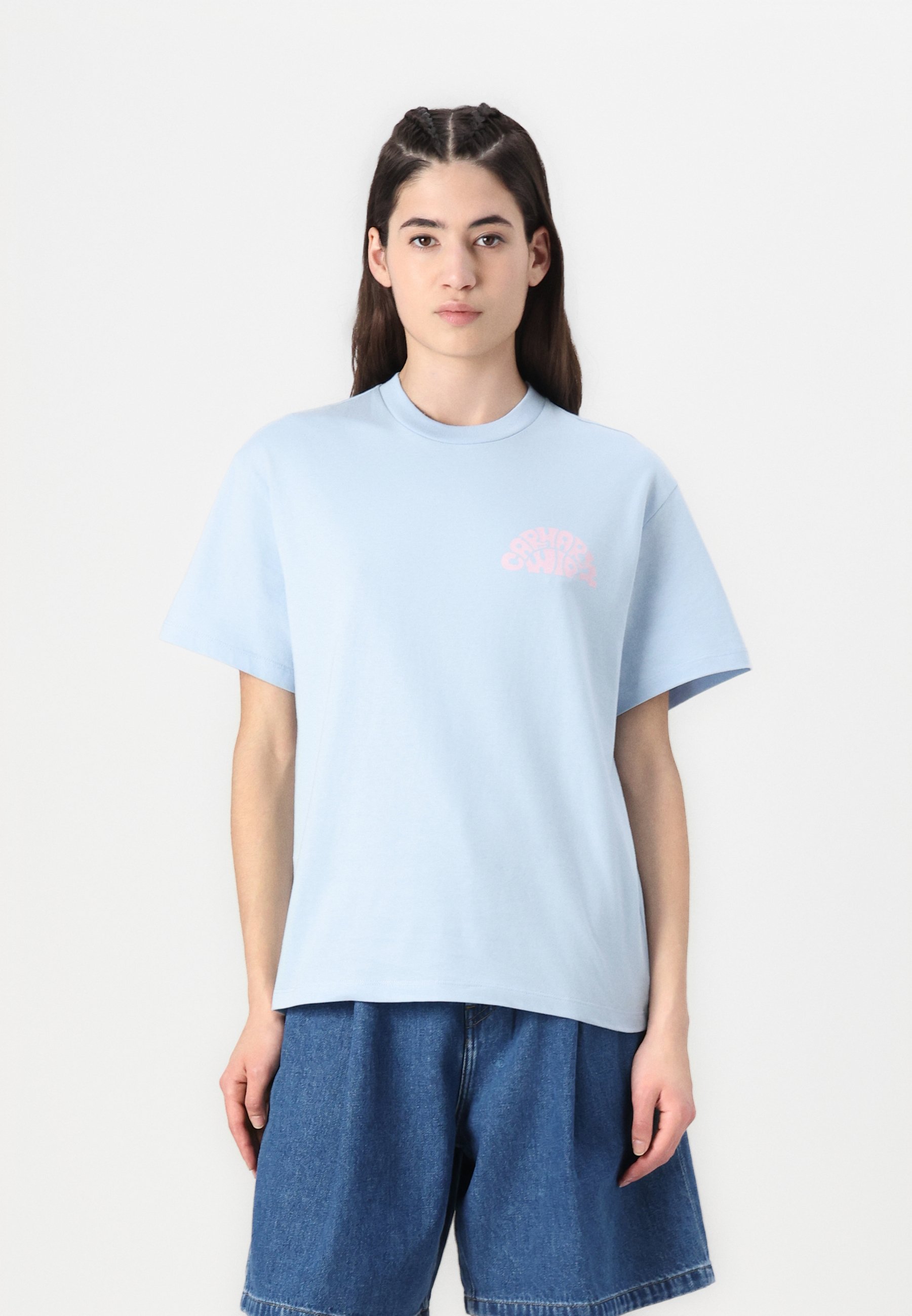 Carhartt WIP JAZZY - T-shirt z nadrukiem/jasnoniebieski