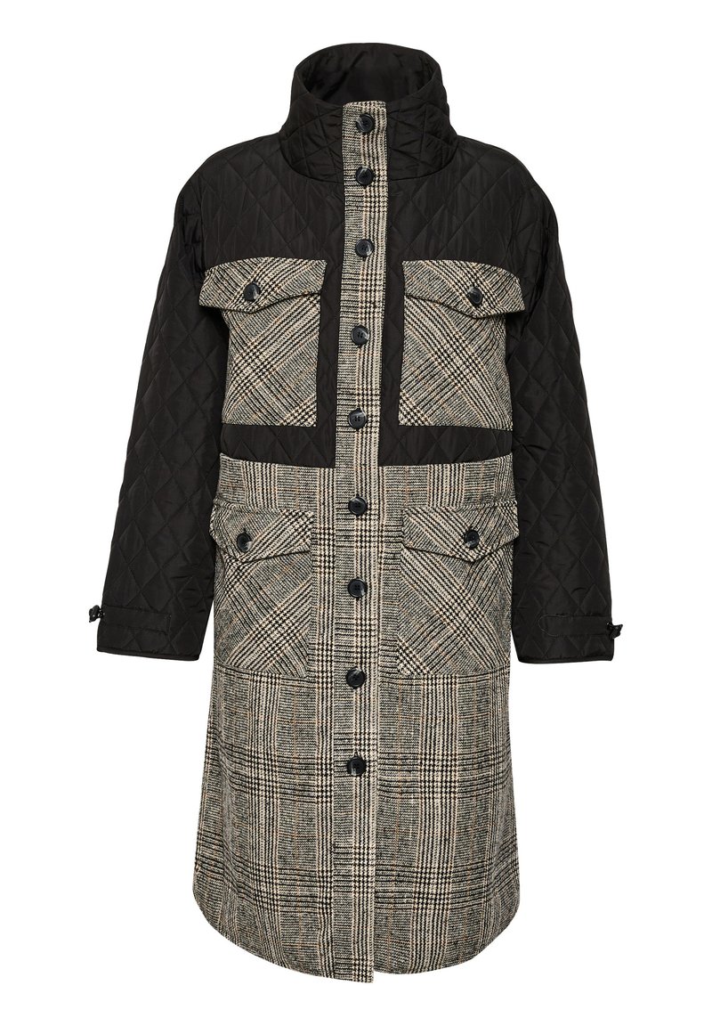 Kaffe KAINGA Winter coat mixed check and quilt/black Zalando.ie