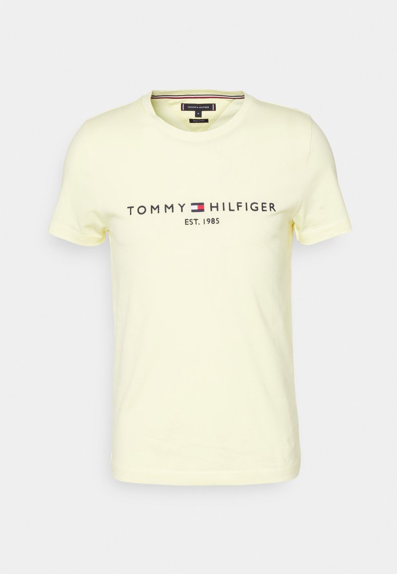 Tommy Hilfiger TOMMY LOGO TEE - T-shirt estampada - lemon twist