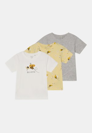 3 PACK UNISEX - Print T-shirt - double cream