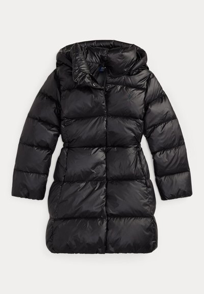 Polo Ralph Lauren DOWN HOODED LONG JACKET 7-14Y - Manteau en duvet - black