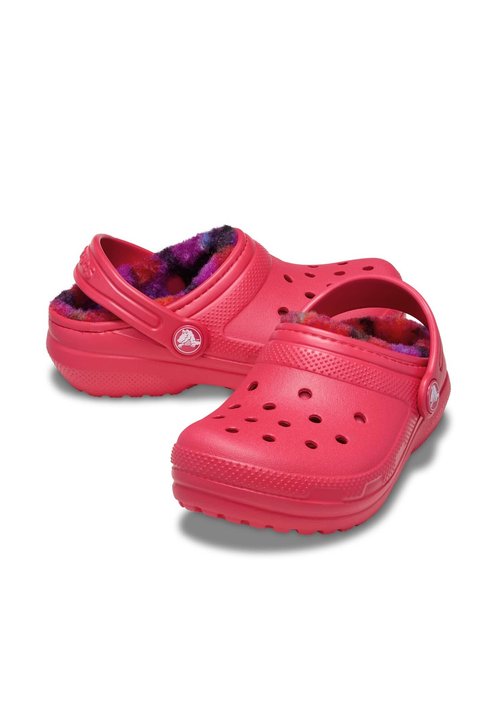 Crocs KIDS’ CLASSIC LINED BOLD CHECK CLOG - Clogs - digital raspberry — foto 6