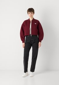 Calvin Klein Jeans Sweater met rits - deep rouge