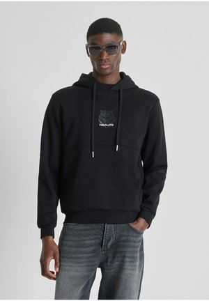 INTERLOCK INJECTION PRINT - Majica s kapuljačom - black