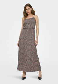 ONLY GEMUSTERTES TRÄGER - Rochie maxi - balsam green