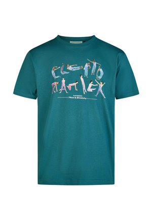 Cleptomanicx, T-SHIRT STRETCHY - Print T-shirt - jasper teal