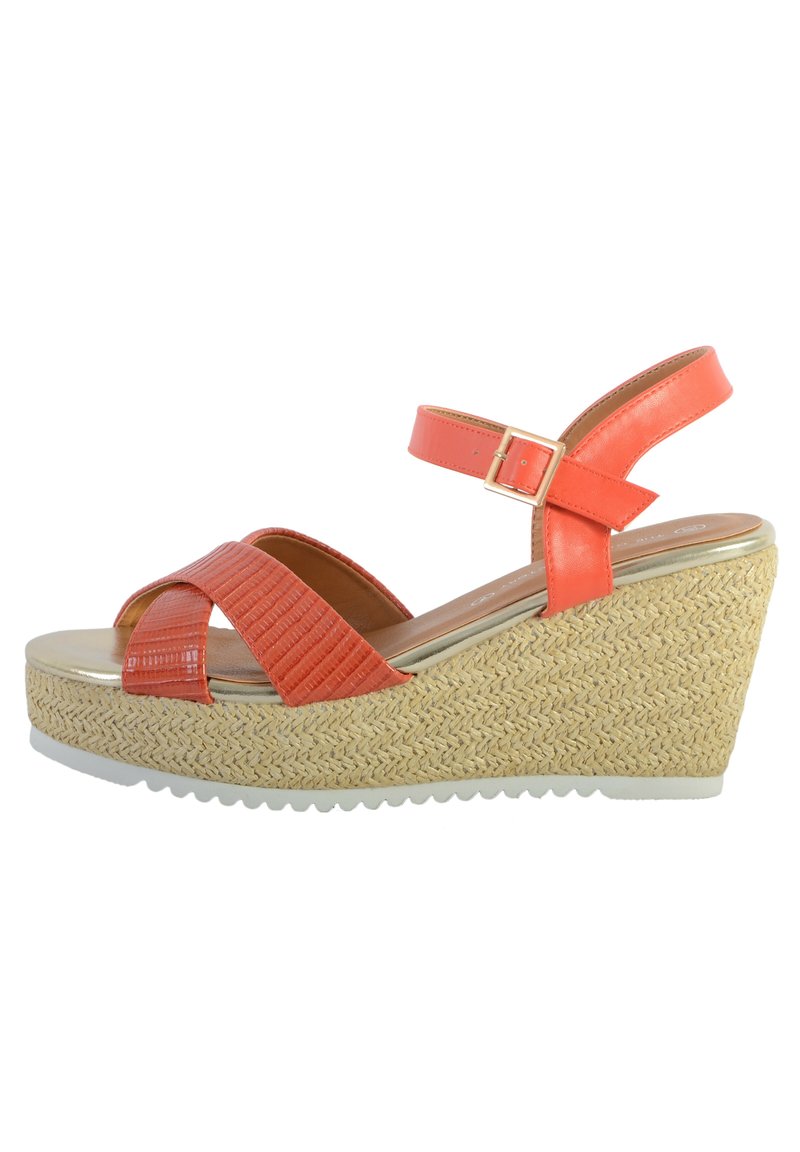 Divine Factory Sandaler m/ kilehæl - corail