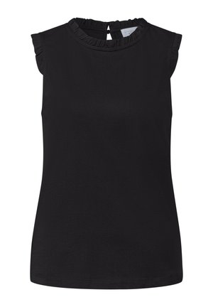 Street One Studio, TOP MIT RUNDHALS UND RÜSCHENDETAILS - Débardeur - black