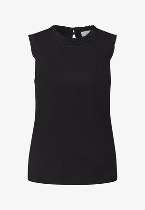 Street One Studio, TOP MIT RUNDHALS UND RÜSCHENDETAILS - Débardeur - black
