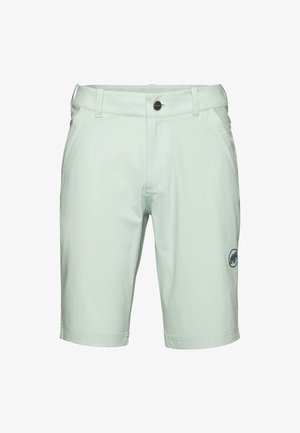 Ljust gröna shorts gjorda av ett mjukt, lätt material. Har sidofickor och en logotyp på den nedre framsidan. Standard midjeband med knapp.