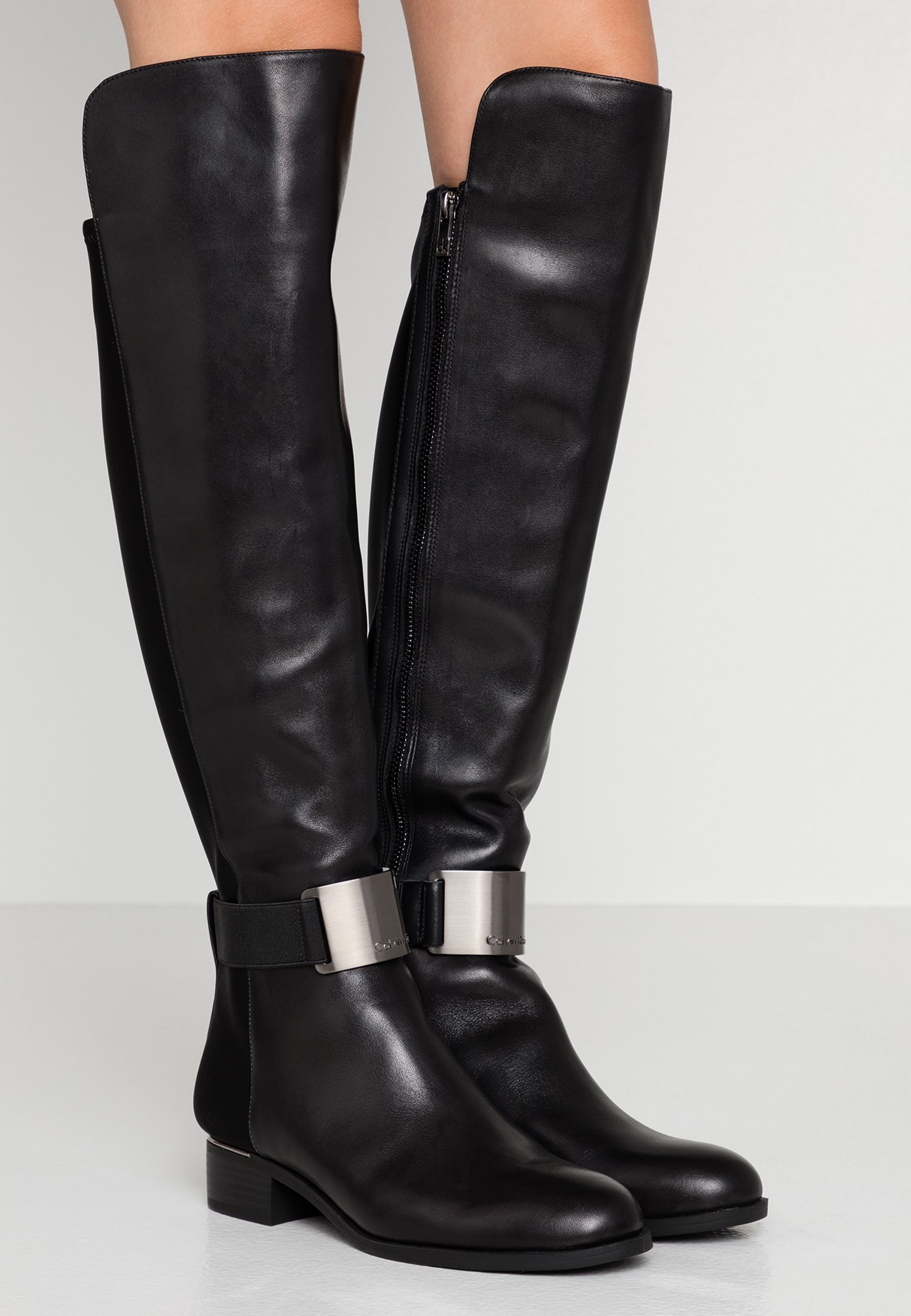 GENNIE Overknee laarzen blackgunmetal GENNIE Overknee laarzen blackgunmetal