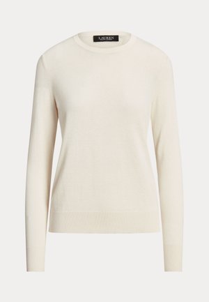 Lauren Ralph Lauren COTTON BLEND JUMPER - Neule - mascarpone cream