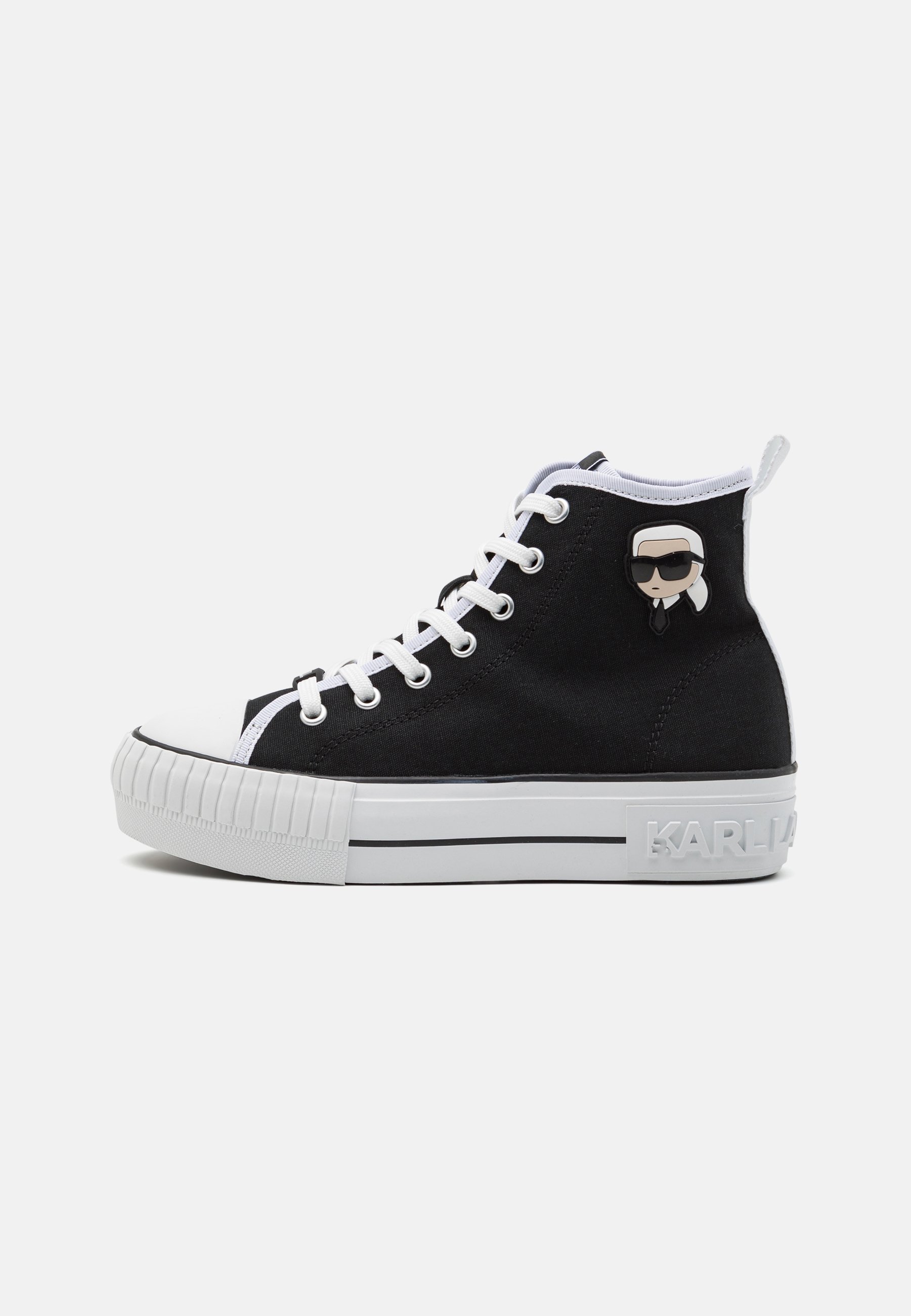 Latte KARL LAGERFELD KAMPUS MAX PATCH LACE - Sneakers high - black
