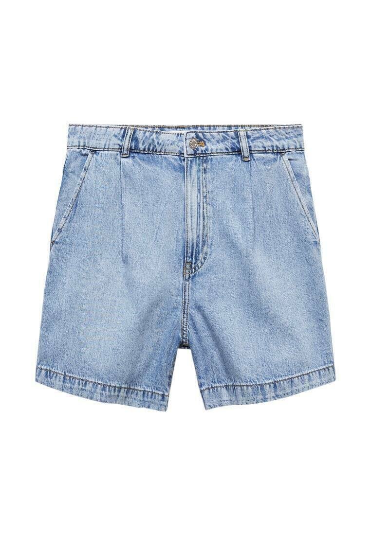 Mango Jeansshort blauw