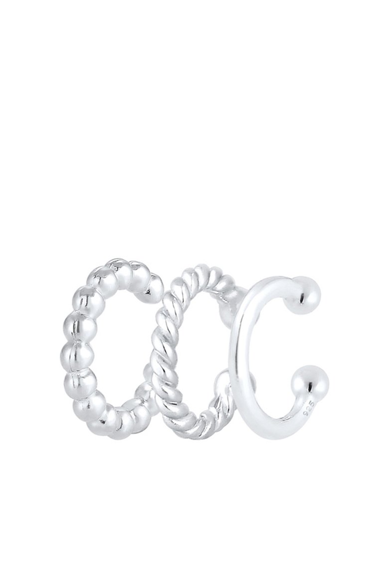 Elli diamonds Gioielli Set Donne Orecchini Pendenti Geo Solitaire con diamante (0,09 Ct.) In Argento Sterling 925