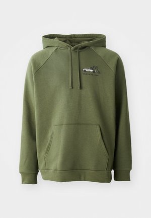 Under Armour RIVAL LOGO  - Hoodie - marine od green/stone