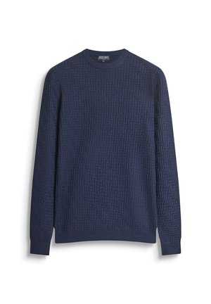 REGULAR FIT GEOMETRIC - Trui - dark blue