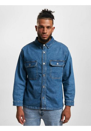 WORKER - Button down-skjorte - mid blue denim