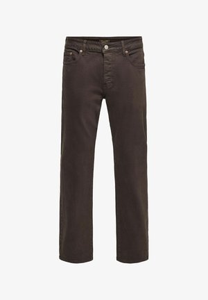 Only & Sons, STRAIGHT FIT JEANS ONSEDGE STRAIGHT FIT JEANS - Straight leg jeans - coffee bean