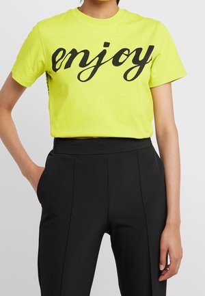 T-shirt imprimé - neon yellow