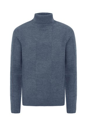 Striktrøje - blue avio checkered