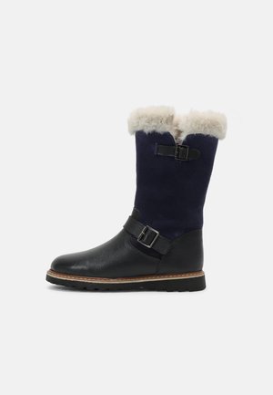 LEATHER - Snowboots - dark blue