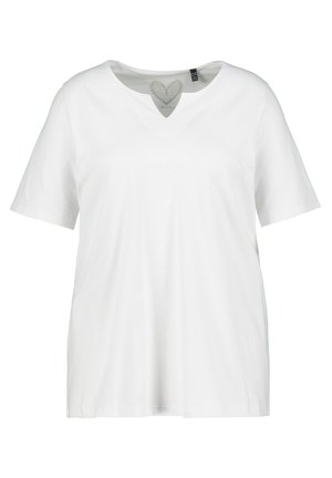 Ulla Popken AUSSCHNITT HALBARM - Basic T-shirt - white