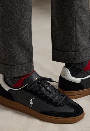 Polo Ralph Lauren BEDFORD LEATHER SUEDE SNEAKER UNISEX - Αθλητικά παπούτσια - black/white