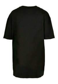 Black cotton t-shirt featuring a loose fit, short sleeves, and a crew neck. The back is plain with no visible graphics or patterns.