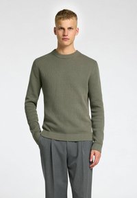 Selected Homme SLHDANE STRUCTURE CREW NECK - Svetr - vetiver