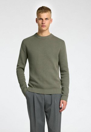 SLHDANE STRUCTURE CREW NECK - Pullover - vetiver